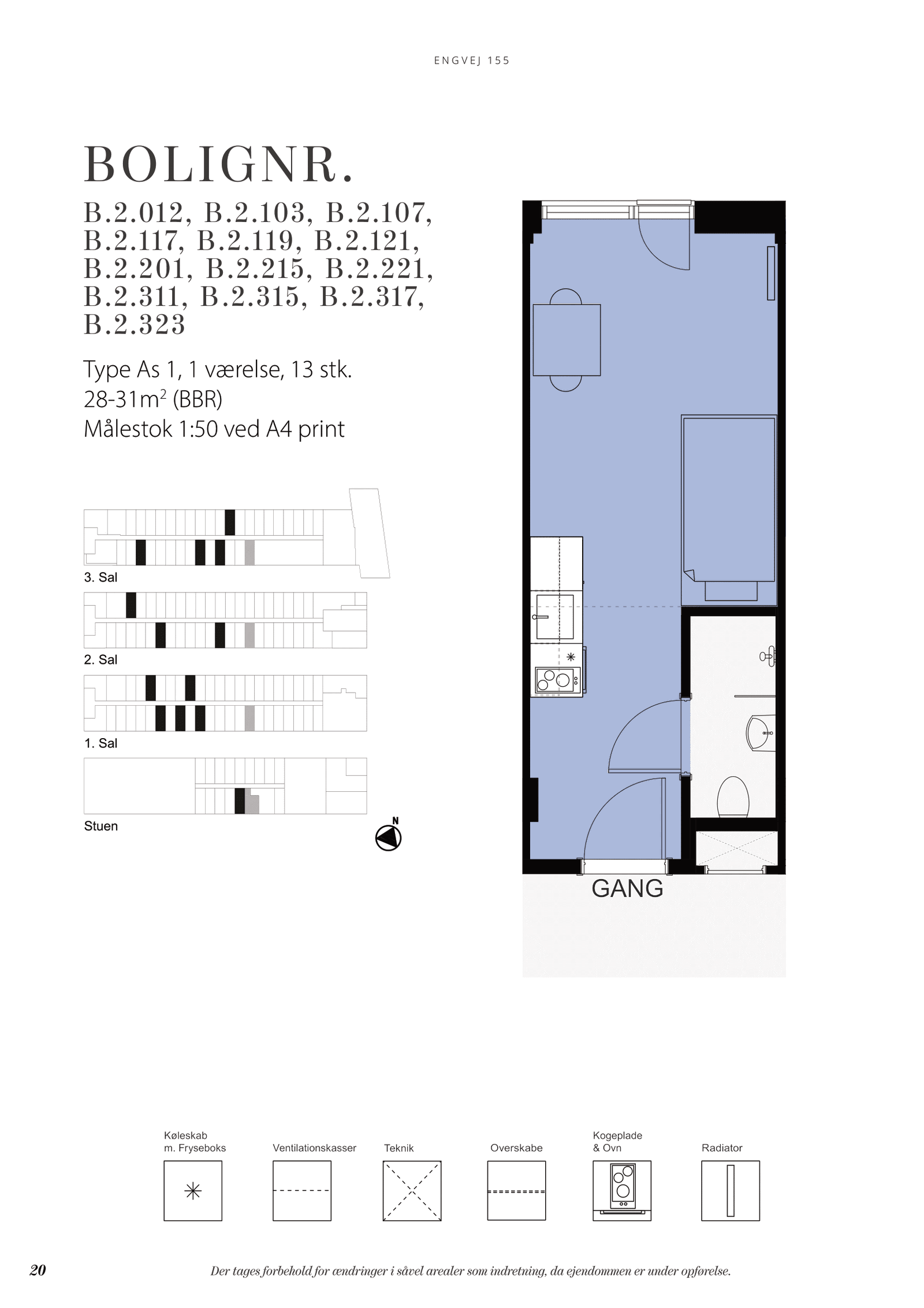 apartment 1-værelses bolig med metro lige ved døren