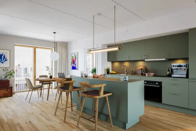 apartment Et hjem tæt på vand, byliv og natur