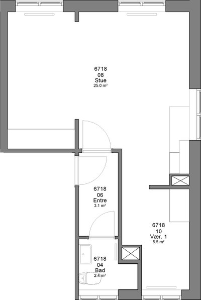 Almen lejlighed på 60 m² i roligt byområde - Store Kirkestræde, Hjørring - 3