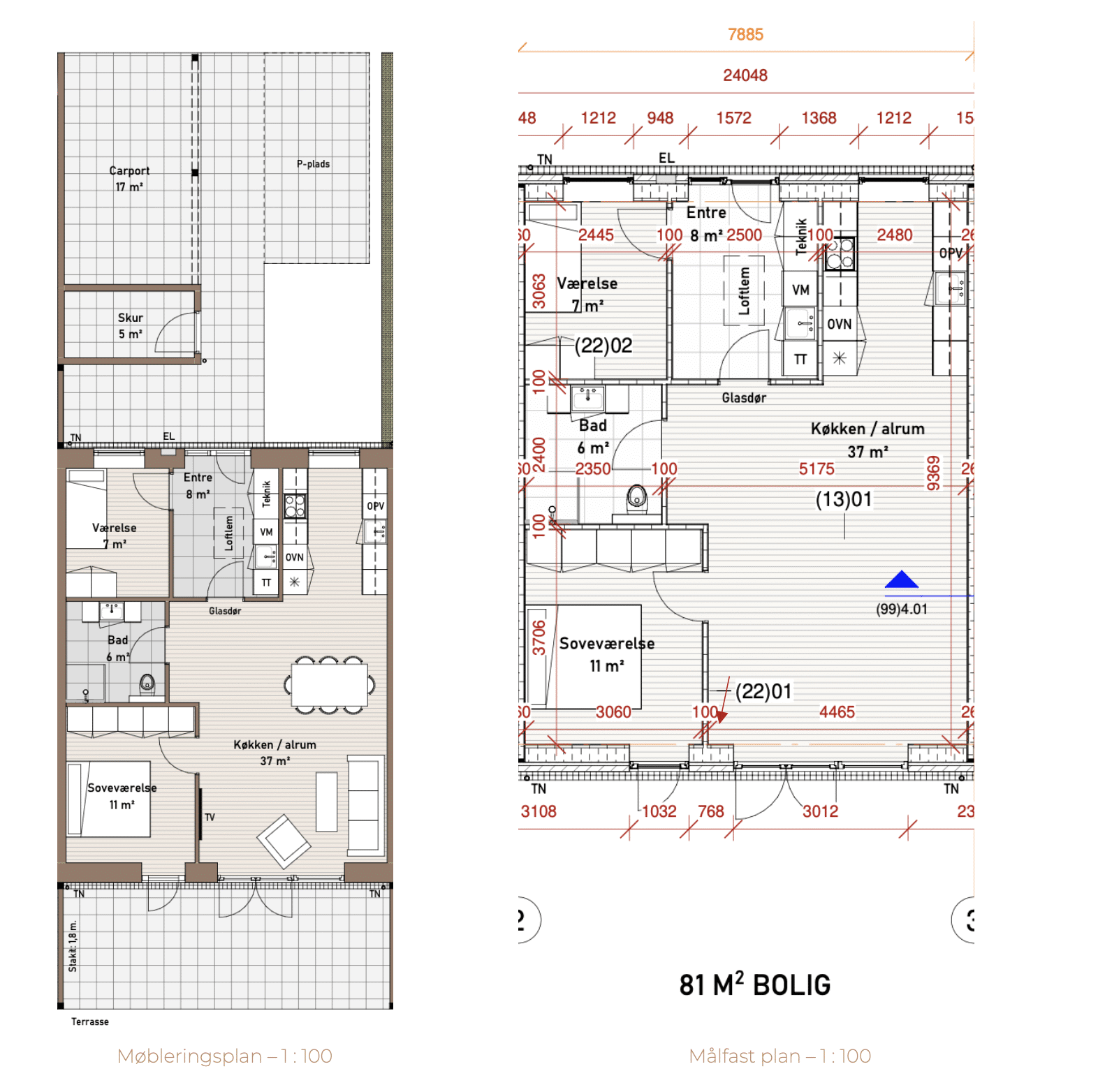 Visual presentation of the listing