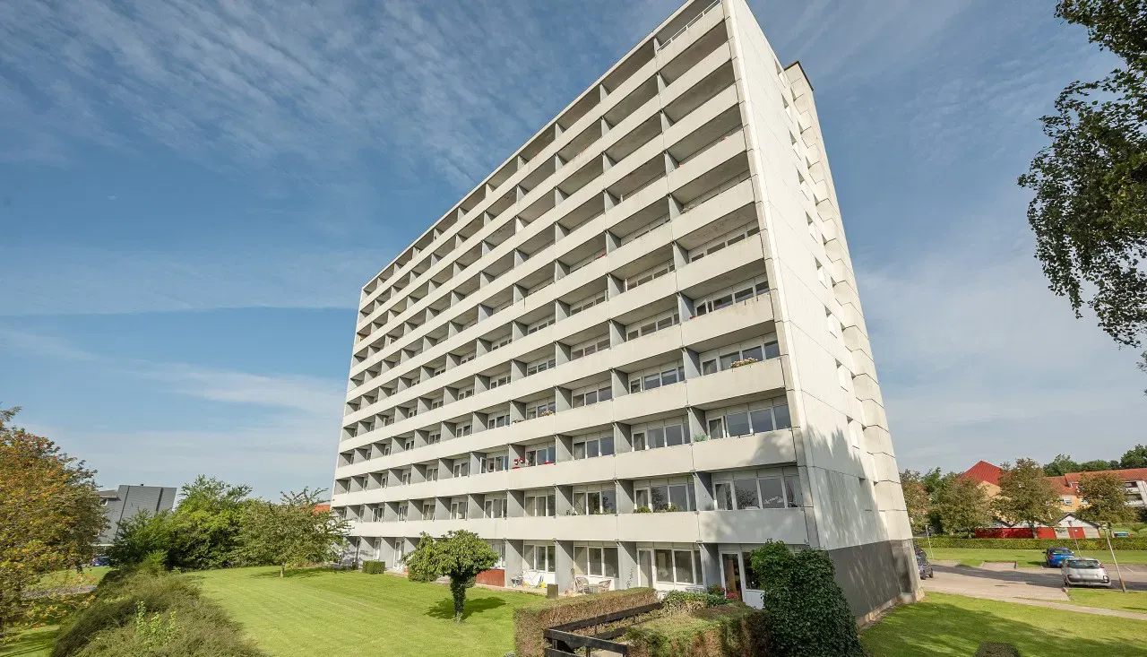apartment 1-værelses bolig med altan og udsigt i Haderslev