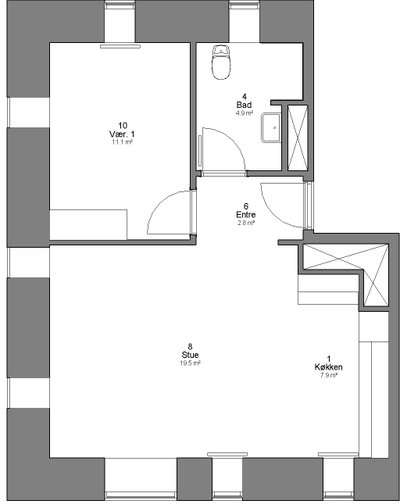 Lys 76 m² bolig med historisk charme - Havnevej, Juelsminde - 4