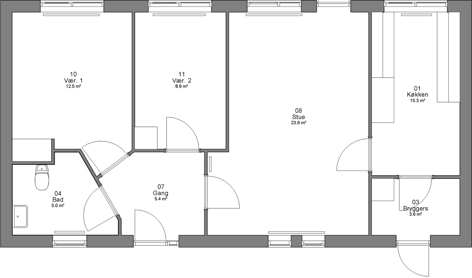 townhouse Familiebolig med privat terrasse