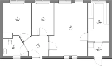townhouse Familiebolig med privat terrasse