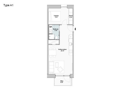Lys 2-værelses lejlighed med altan og moderne faciliteter - Cortex Park, Odense M - 1