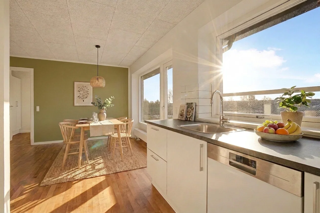 apartment 3 værelses lejlighed med stor terrasse