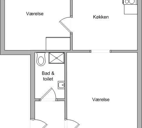 apartment 2-værelses lejlighed på 56 m²