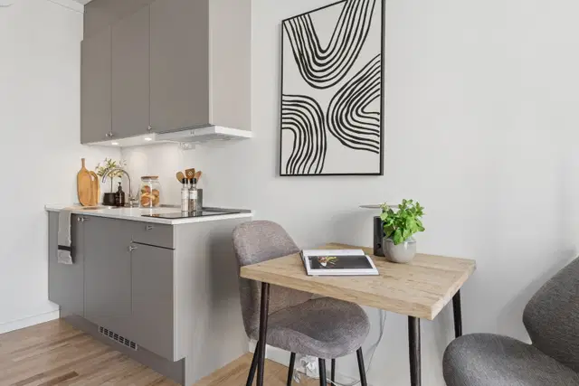 apartment 1-værelsesbolig med metro og natur tæt på
