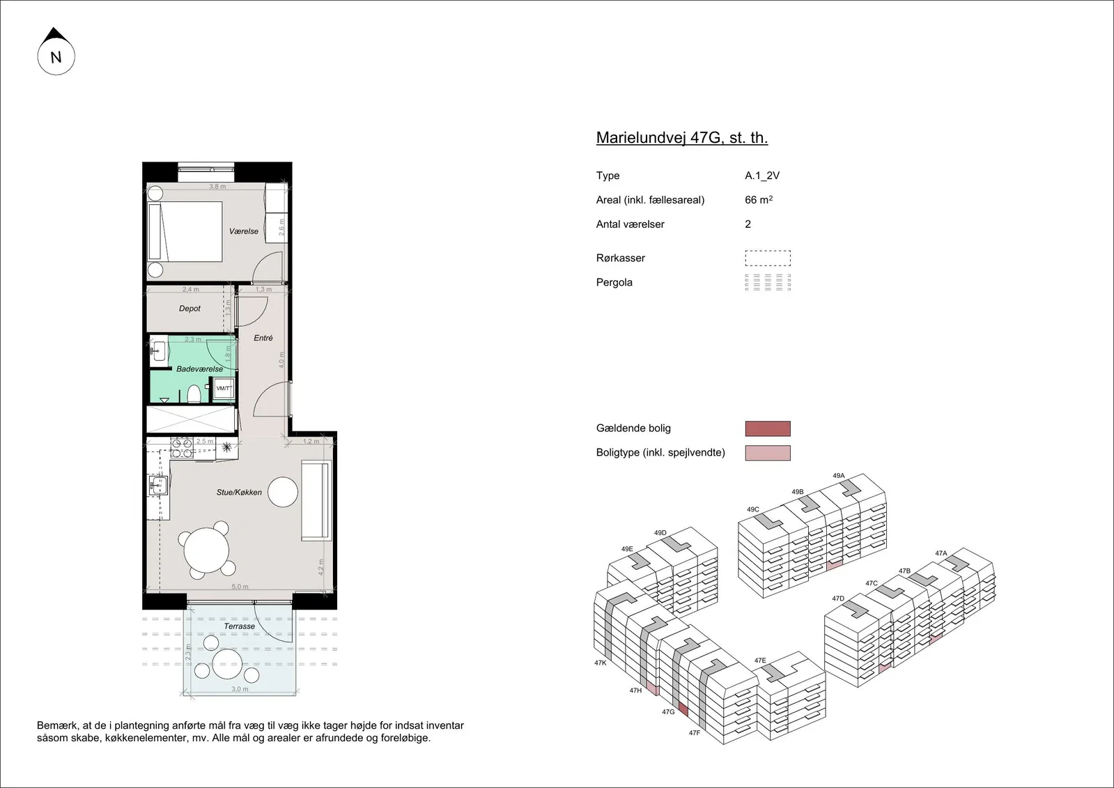 Visual presentation of the listing
