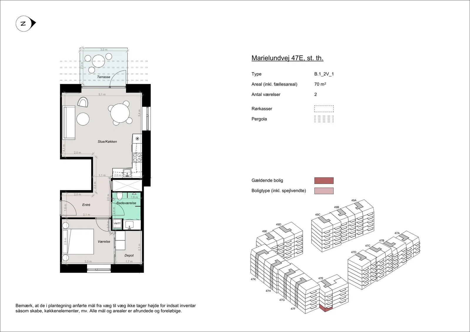 Visual presentation of the listing