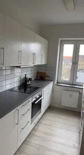 apartment Bright and Share-Friendly 3-Room Apartment of 100 m² with Stylish Kitchen and Washer-Dryer Tower
