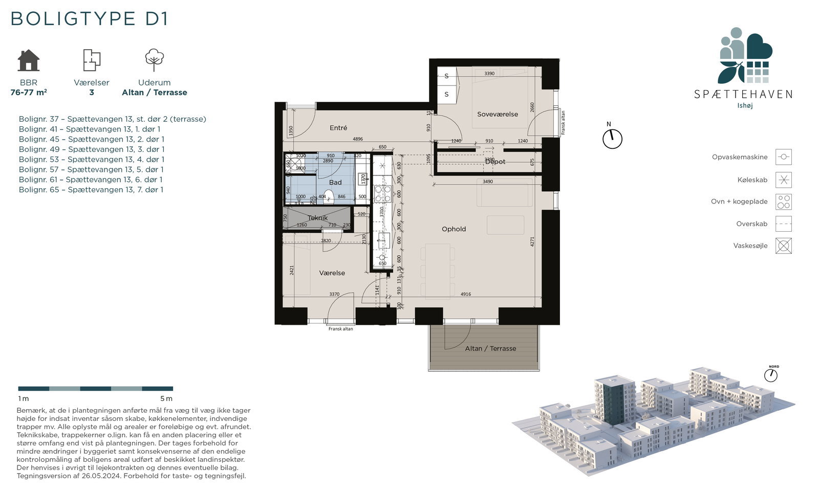 Visual presentation of the listing