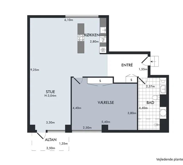 apartment Charmerende 2-værelses bolig i hjertet af København K