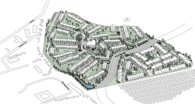 townhouse Rækkehus i et plan i moderne bofællesskab