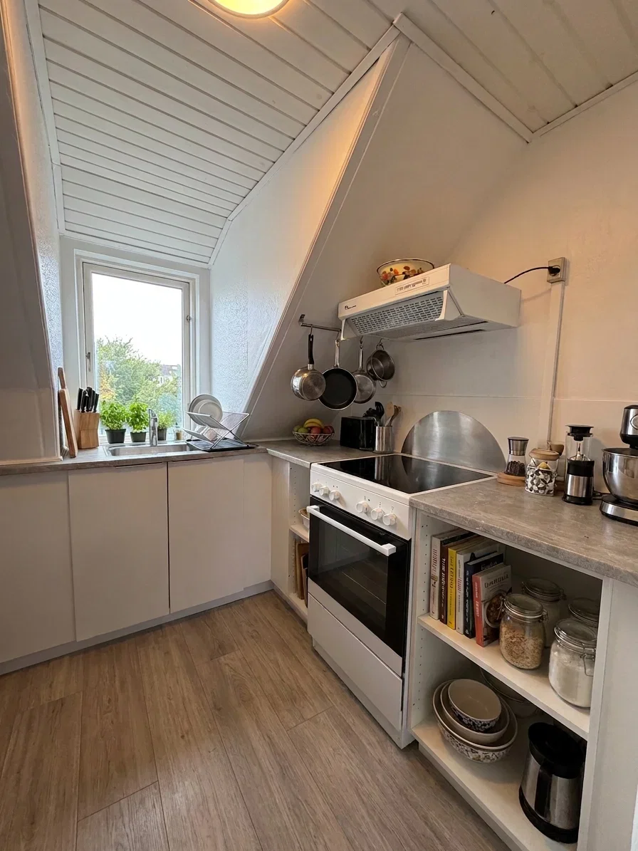 apartment Bright 3-Room Apartment Close to the Water with a View, Share-Friendly Layout and Parking – Pets Allowed