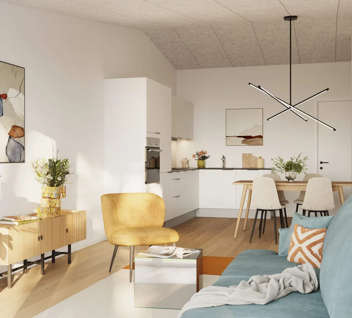 townhouse Rækkehus med moderne indretning og uderum
