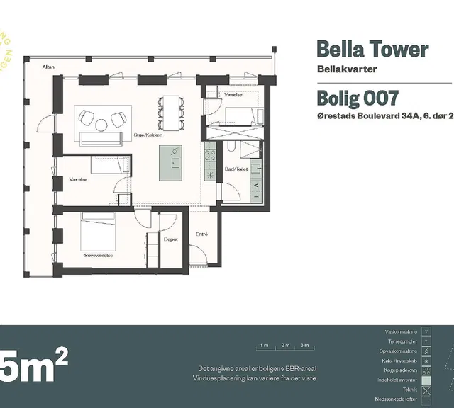 apartment Rummelig 4-værelses bolig på 115 m² med stor altan