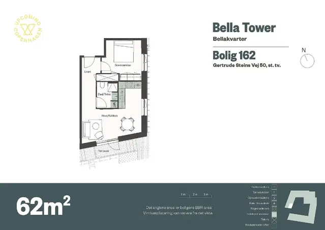 apartment Bolig på 62 m²
