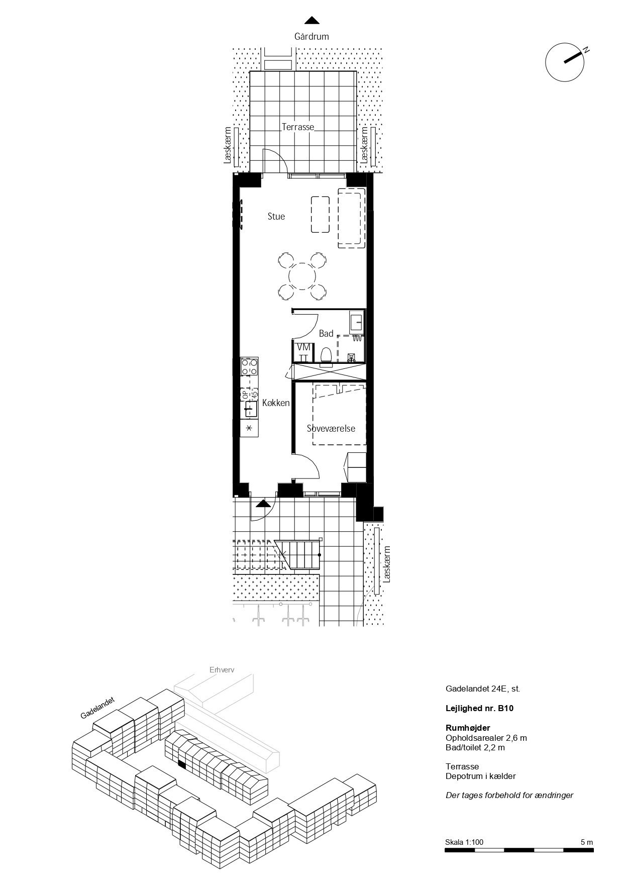 apartment Indbydende bolig på 53 m²