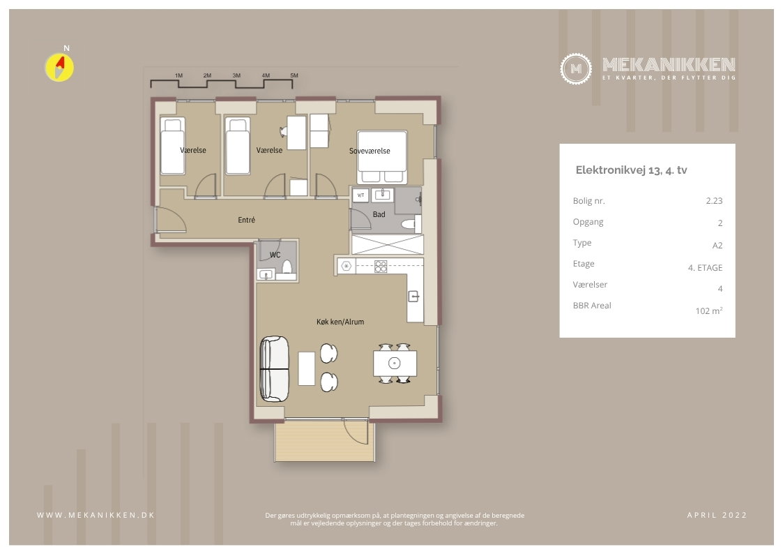 Visual presentation of the listing