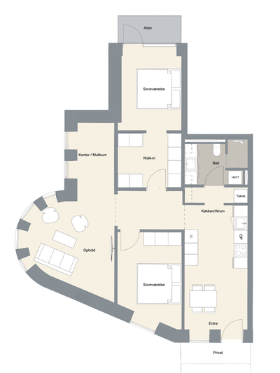 Charmerende penthouse med altan og moderne komfort - Porthusgade, Aalborg - 1