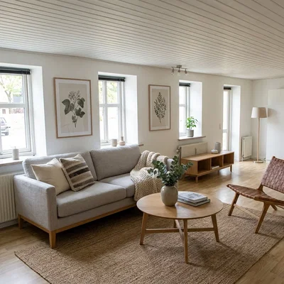 Lys og indretningsvenlig 1-værelses på 46 m2 med stort opholdsrum og hvidt køkken - Østergade, Hjørring - 4