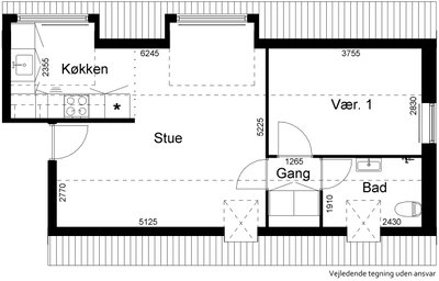 Lækker lejlighed med 2 vær - Våesvej, Gredstedbro - 1