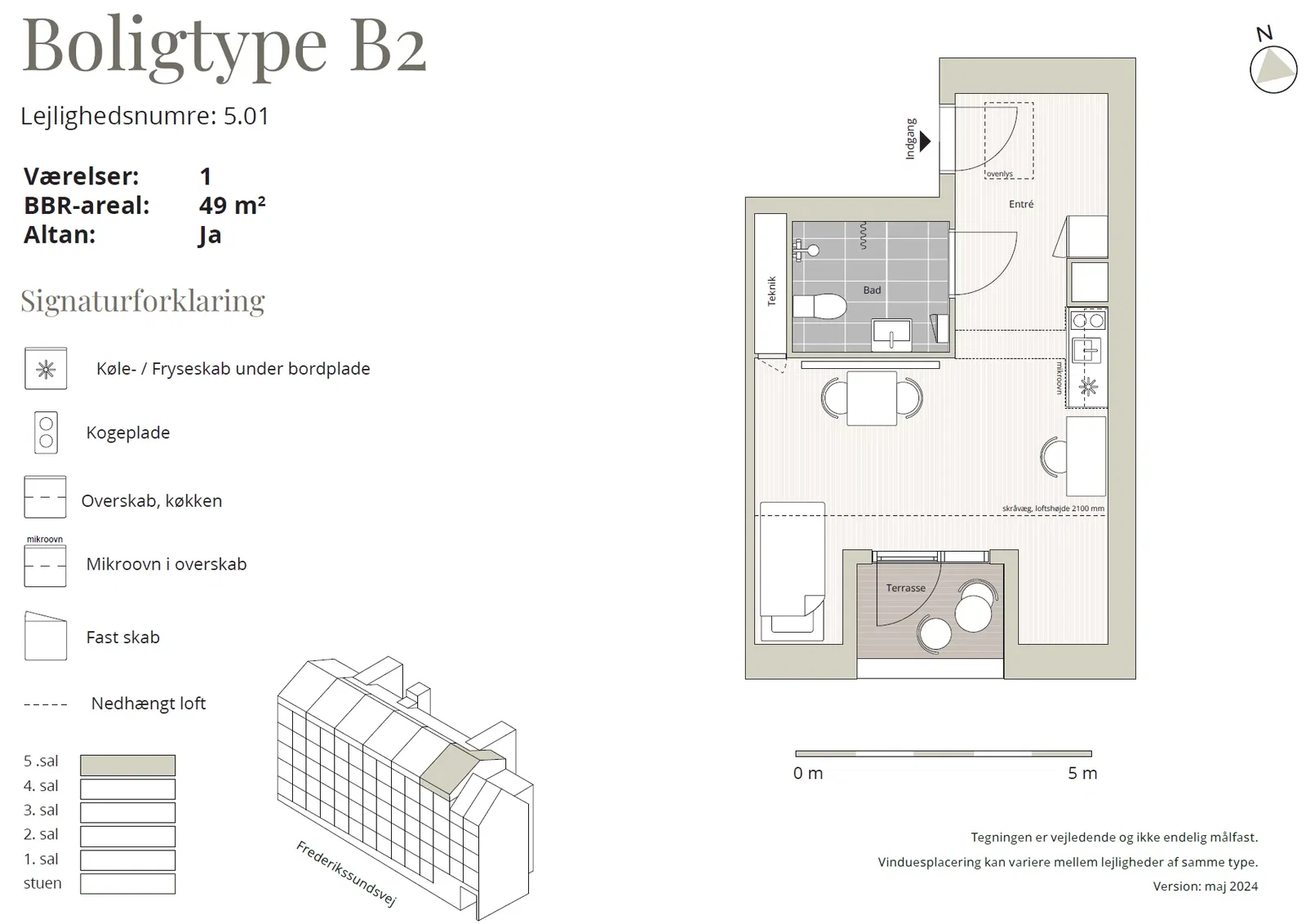 Visual presentation of the listing