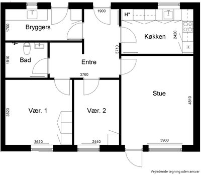 Lækker rækkehus med 3 vær - Grønagervej, Hovborg - 1