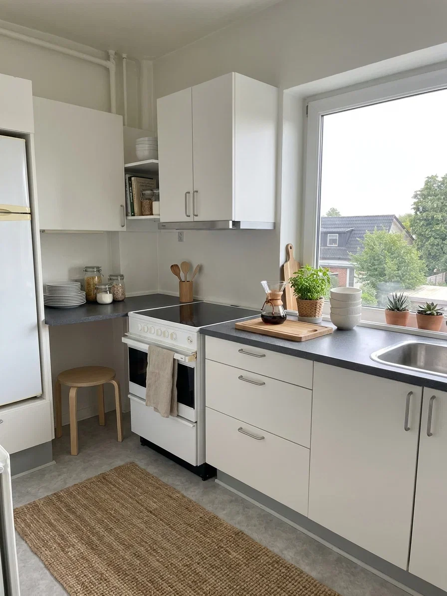 apartment Lys 1-værelses på 43 m2 med separat køkken – parkering og fællesvaskeri