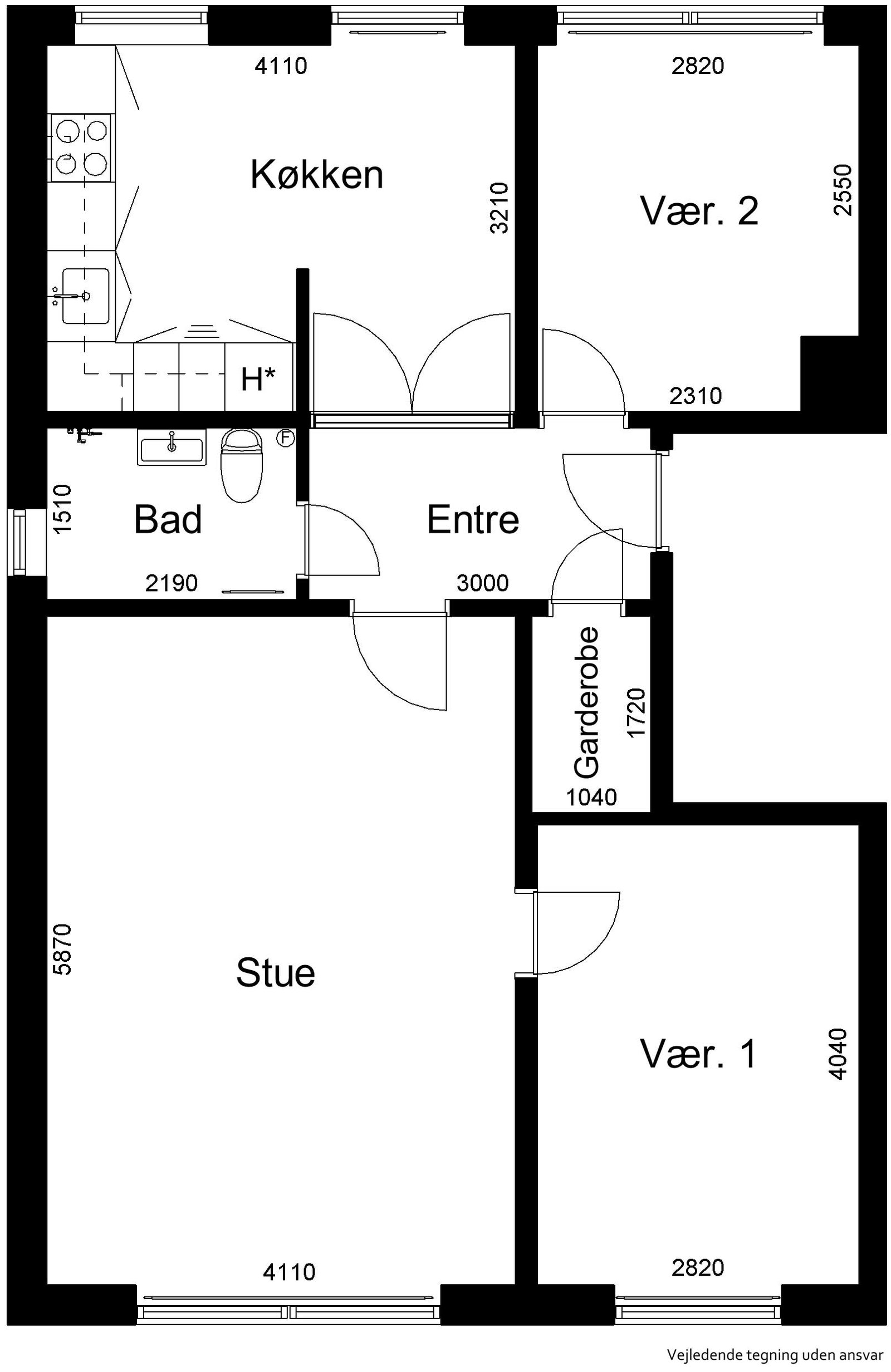 apartment Apartment at Blegen 10, 1st floor, left