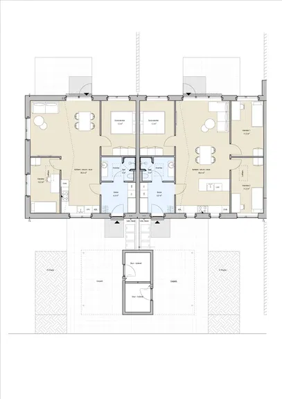 townhouse TVIS: 4-room home with terrace and private garden