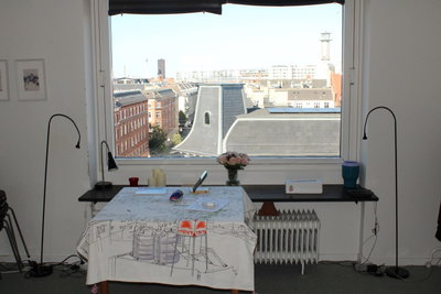 Hyggelig 2V på 6. etage - højt over byens tage med godt lys og udsigt - Godthåbsvej, Frederiksberg - 2