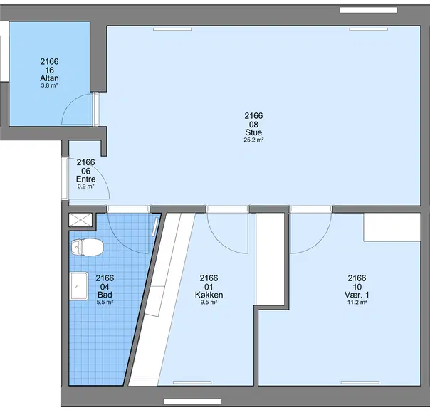 apartment Lejlighed med to værelser til leje