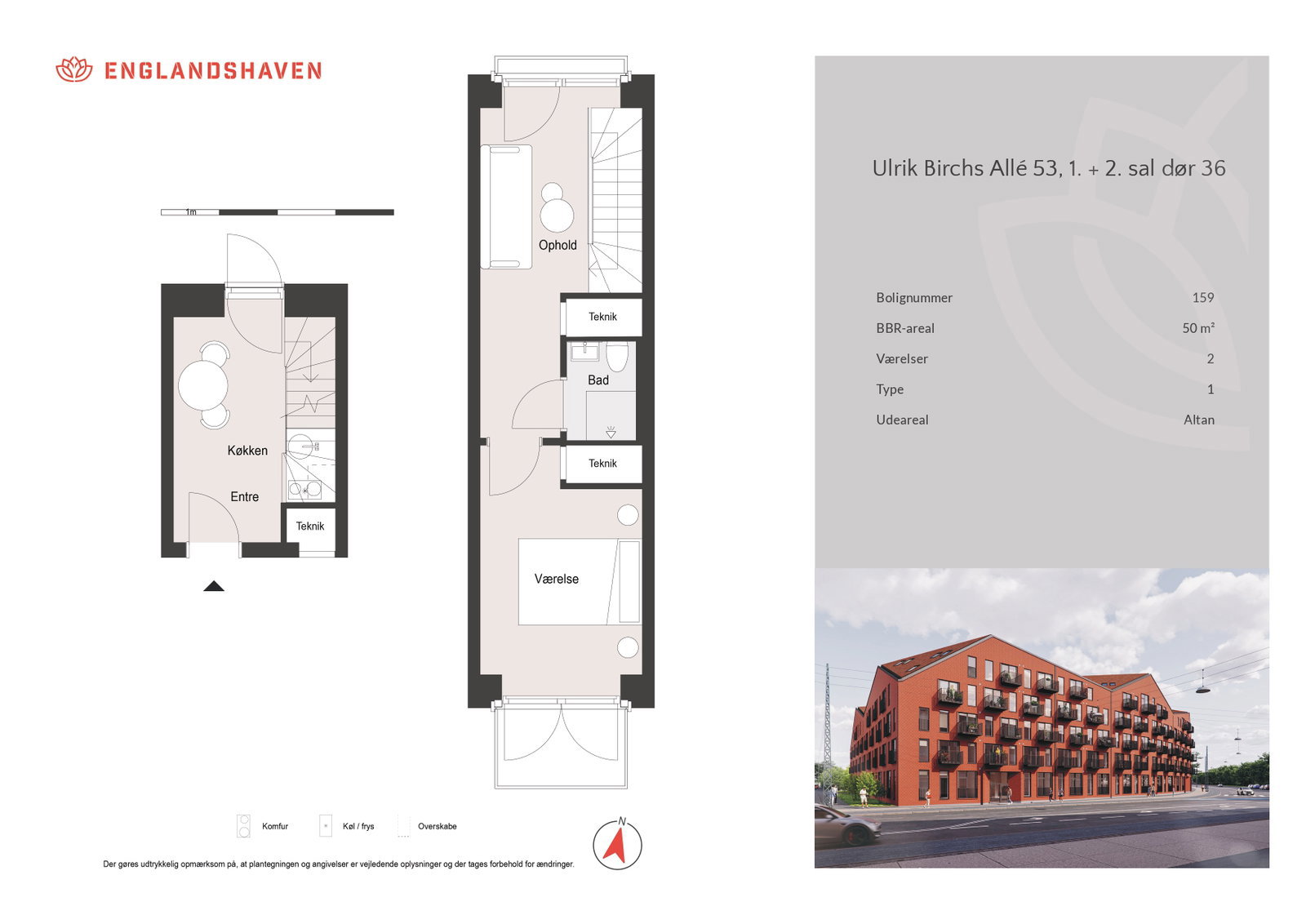 Visual presentation of the listing