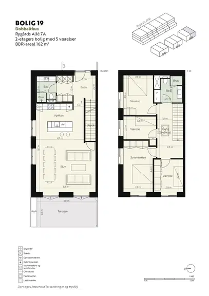 apartment Lys og moderne bolig med terrasse i Hellerup