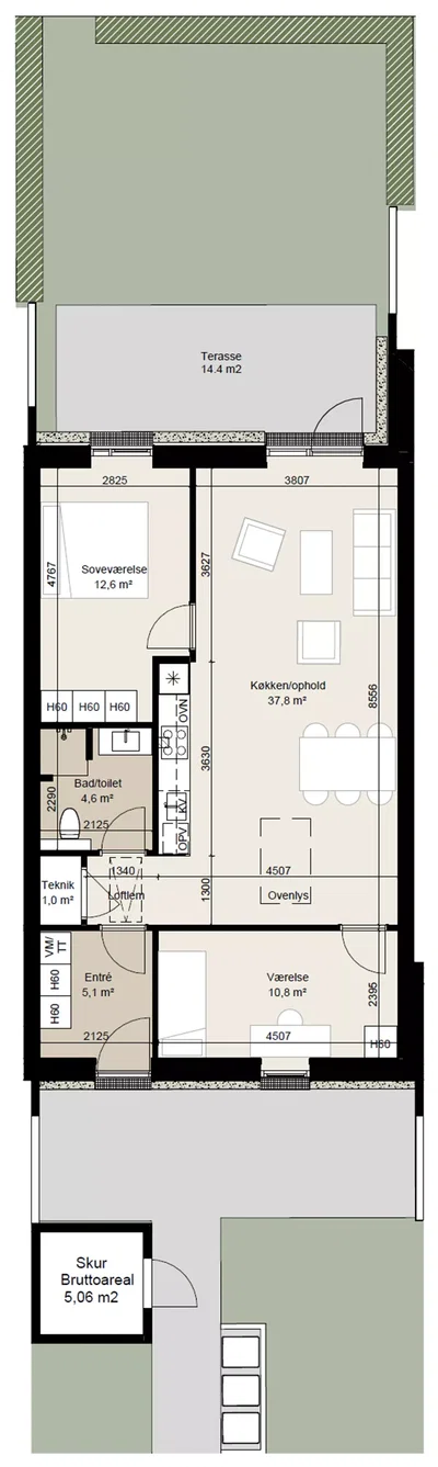 Lys bolig med terrasse og praktisk planløsning - Kløverengen, Silkeborg - 3