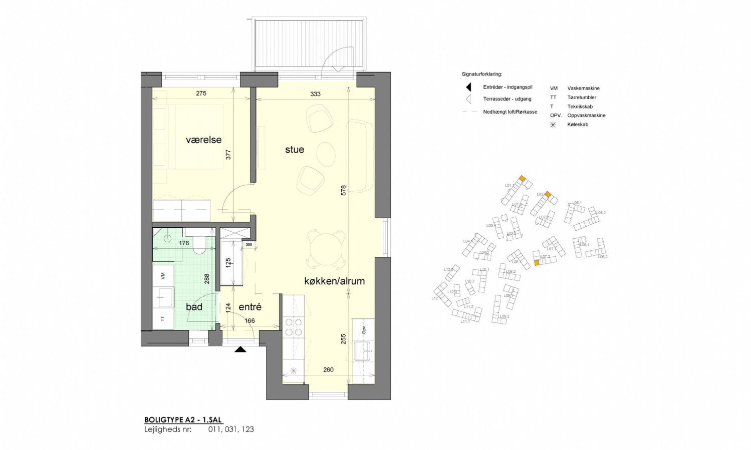 Visual presentation of the listing