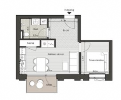 Helt ny Nordhavns lejlighed udlejes møbleret eller møbleret. - Helsinkigade, Nordhavn - 1