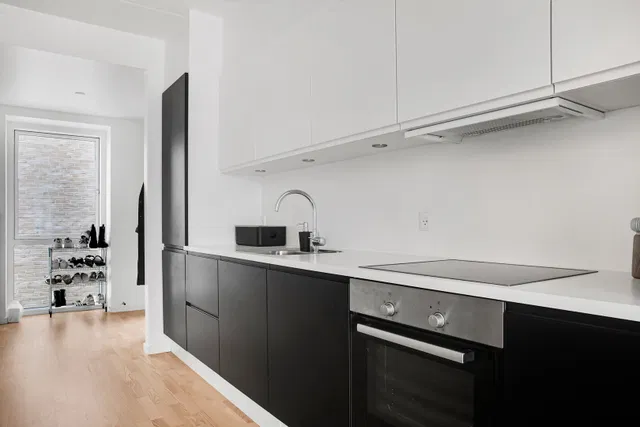 apartment 3-værelses lejlighed med altan tæt på åen