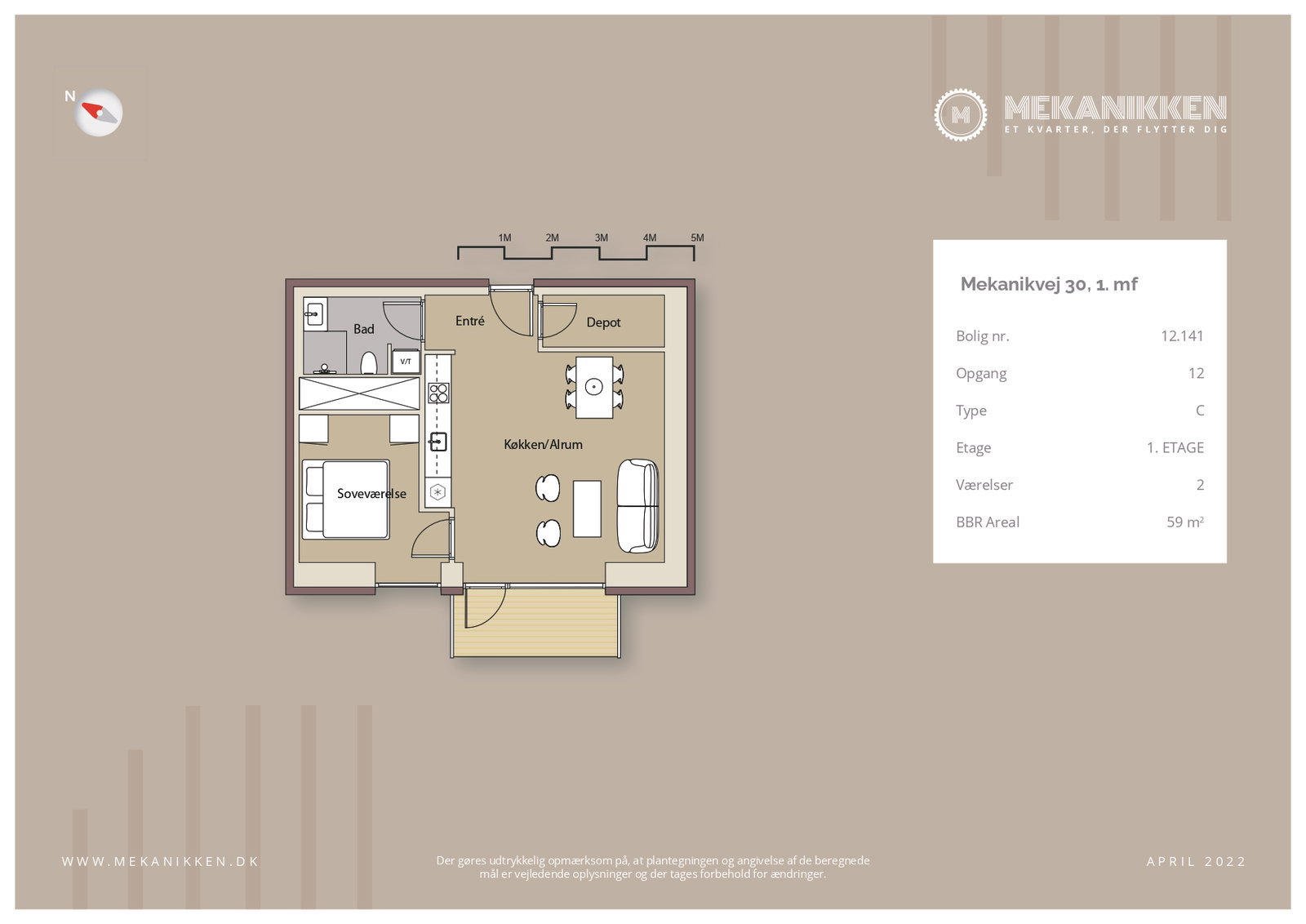 Visual presentation of the listing