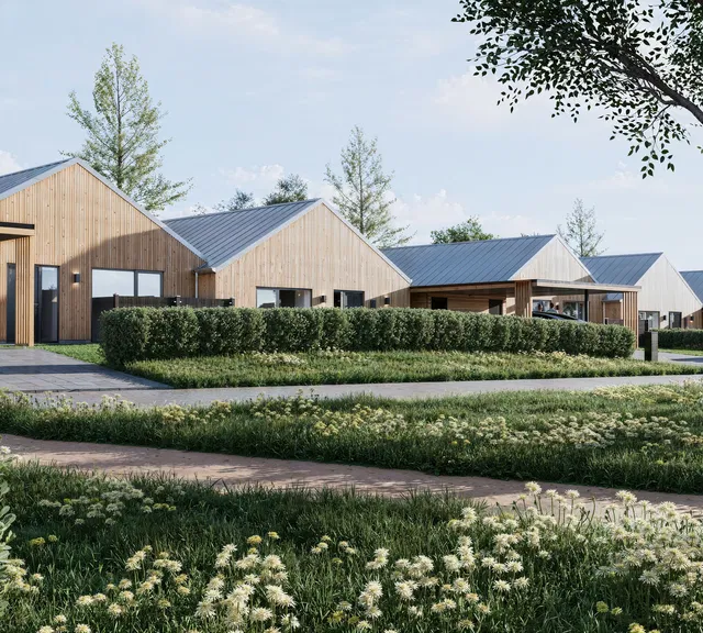 townhouse Moderne dobbelthuse med have og carport i Jelling