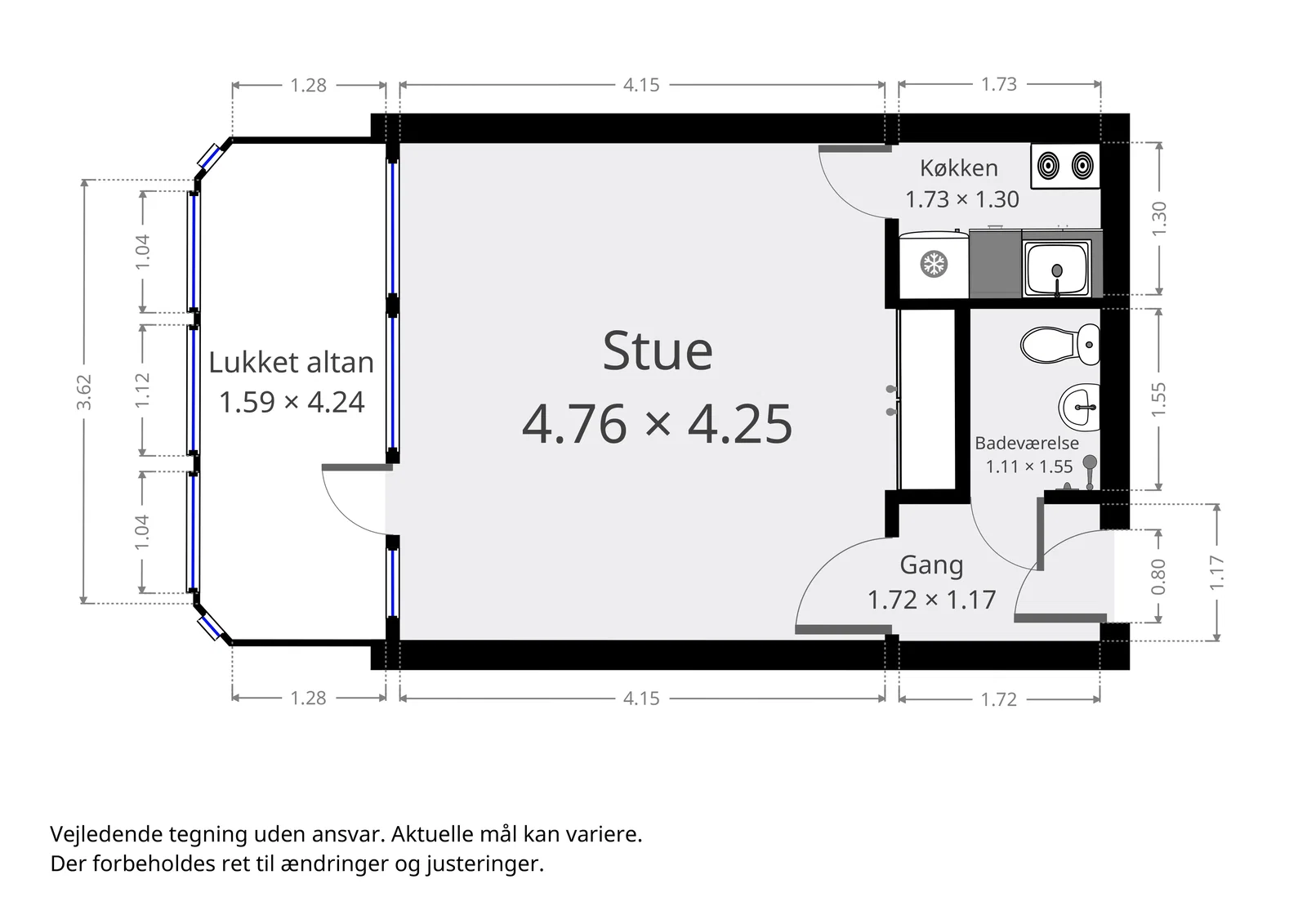 Visual presentation of the listing