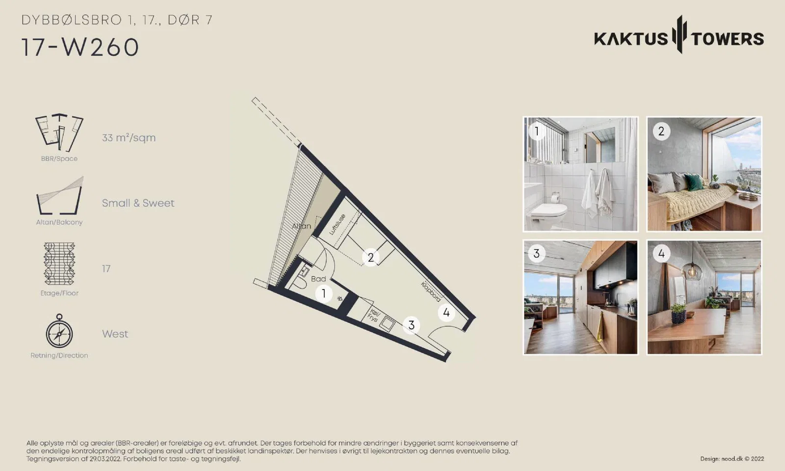 Visual presentation of the listing