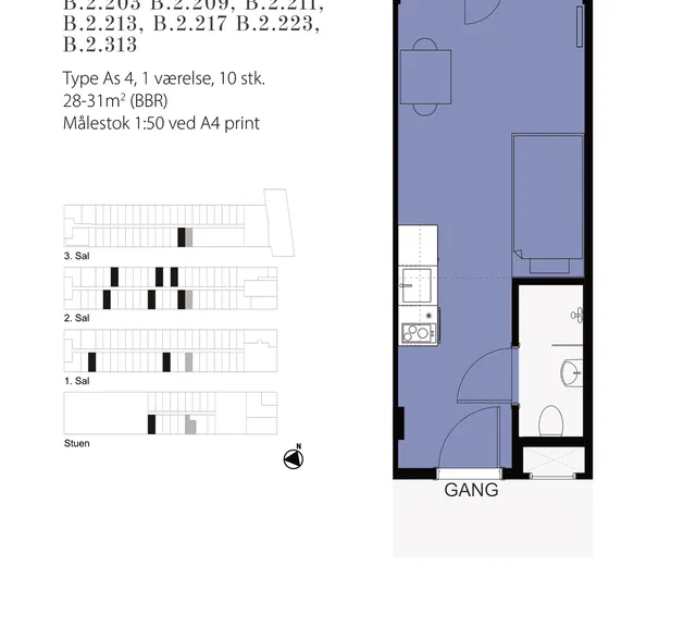 apartment Moderne bolig med fællesskab og metro tæt på