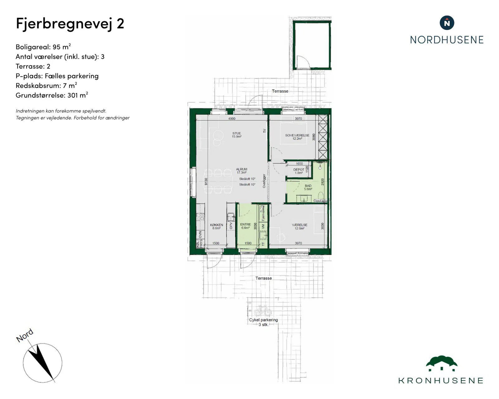 Visual presentation of the listing