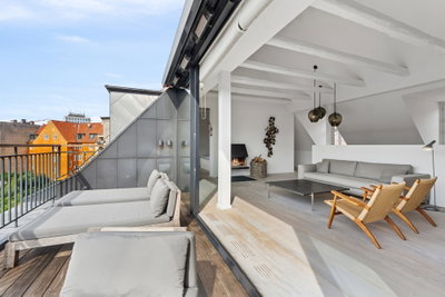 Historisk penthouse med privat tagterrasse og garage - Peder Hvitfeldts Stræde, København K - 2