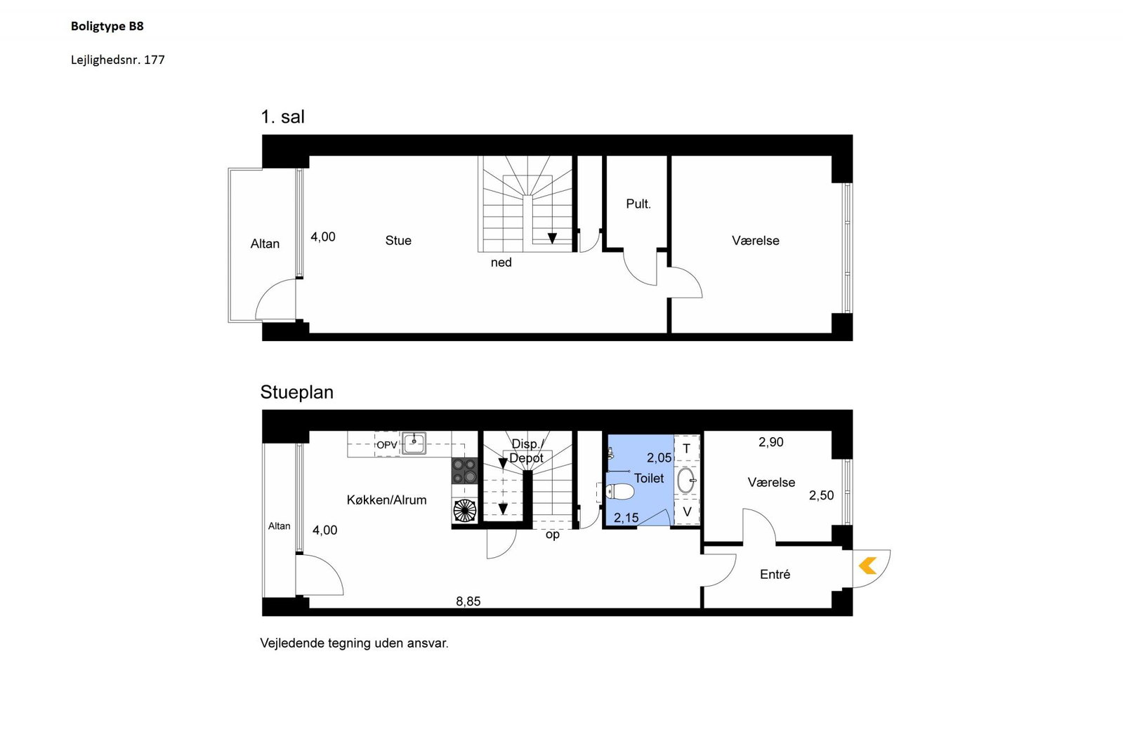 Visual presentation of the listing