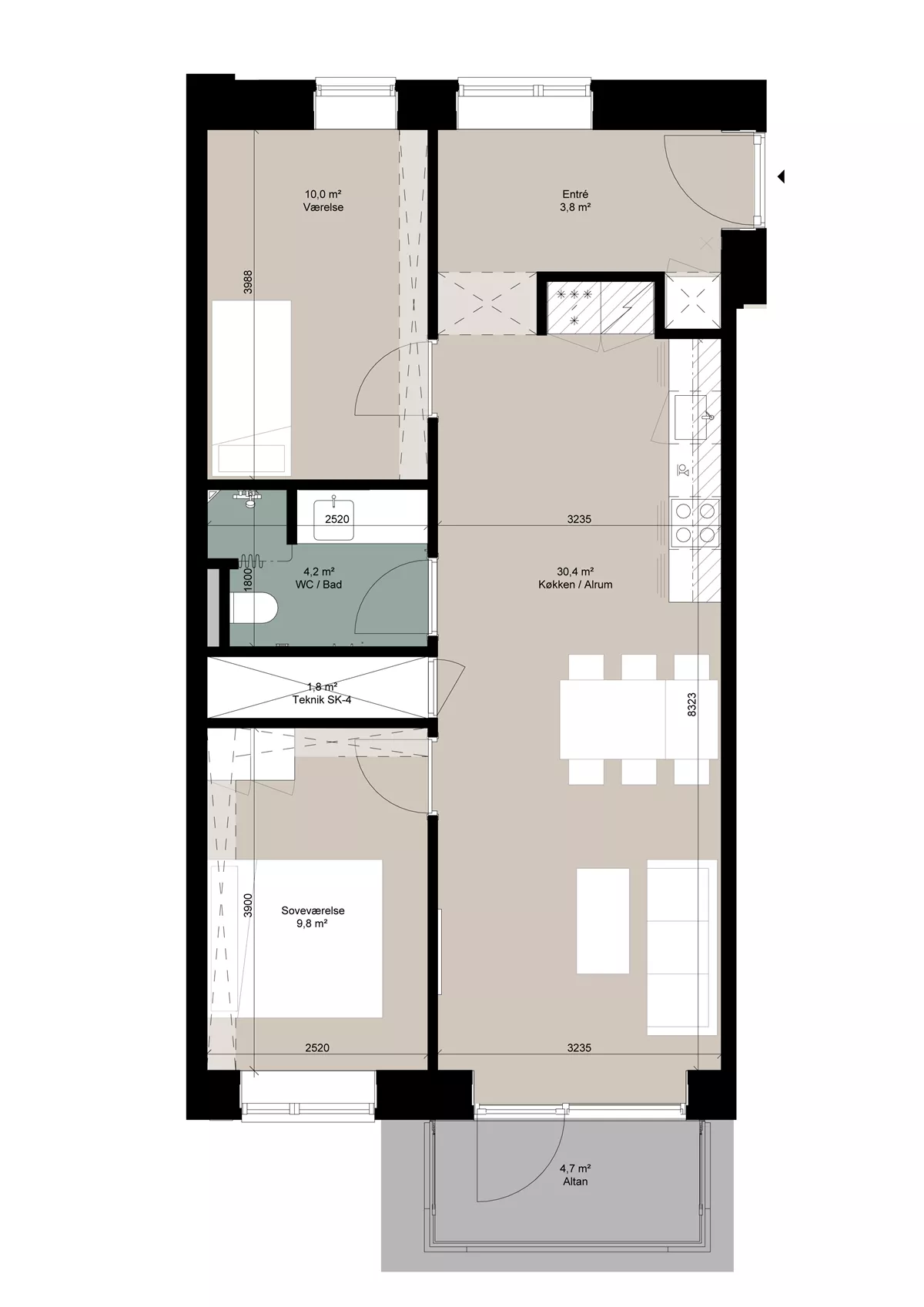 Visual presentation of the listing