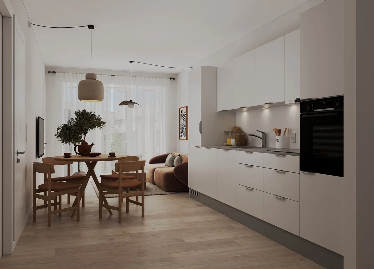 apartment Lys 2-værelses lejlighed med altan eller terrasse